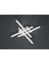 Plafoniera Moderna Street 4 Bacchette Led Effetto Cristallo Cromo L50 cm Trio Lighting