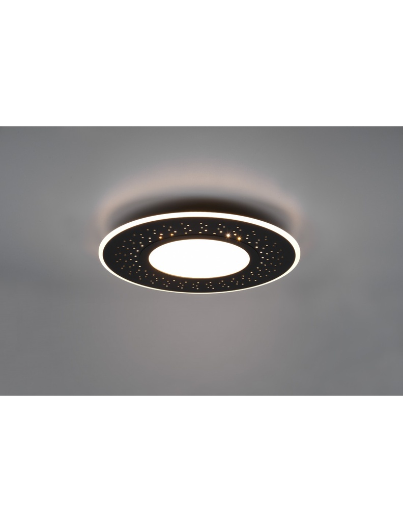 Plafoniera Moderna Verus Nero LED Dimmer 44W
