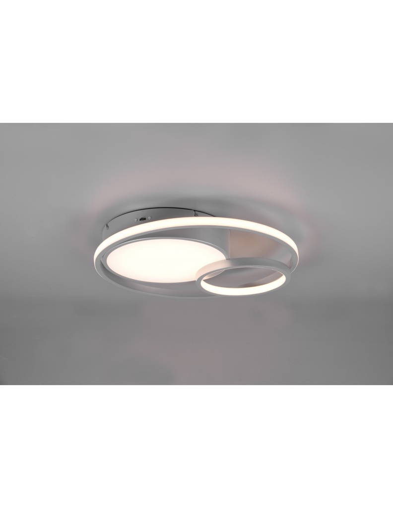Plafoniera Moderna Vuelta Alluminio 3 Led Dimmer 28w