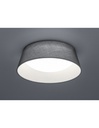 Plafoniera Paralume Tessuto Grigio Ponts Led Ø34 cm Trio Lighting