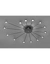 Plafoniera con Luce Indiretta e 14 Punti Led Orientabili Peacock Nero