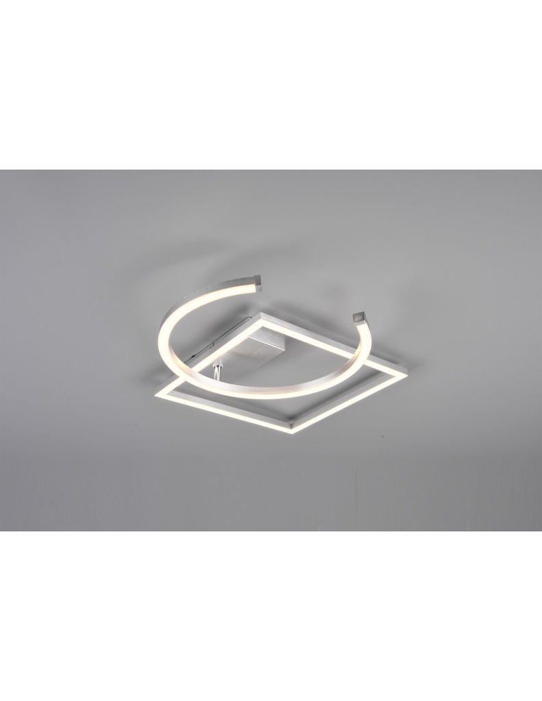 Plafoniera Led Nichel L42 cm Dimmerabile