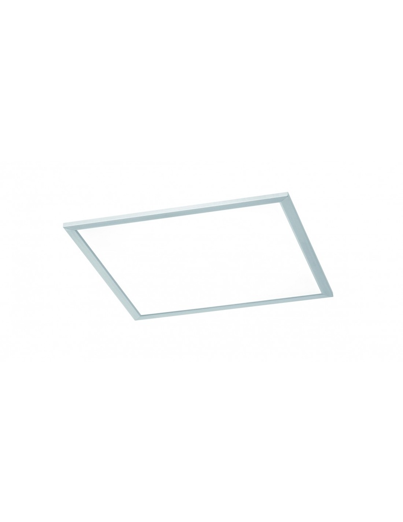Plafoniera Quadrata Led Dimmerabile Rgbw Nichel 39x39 cm