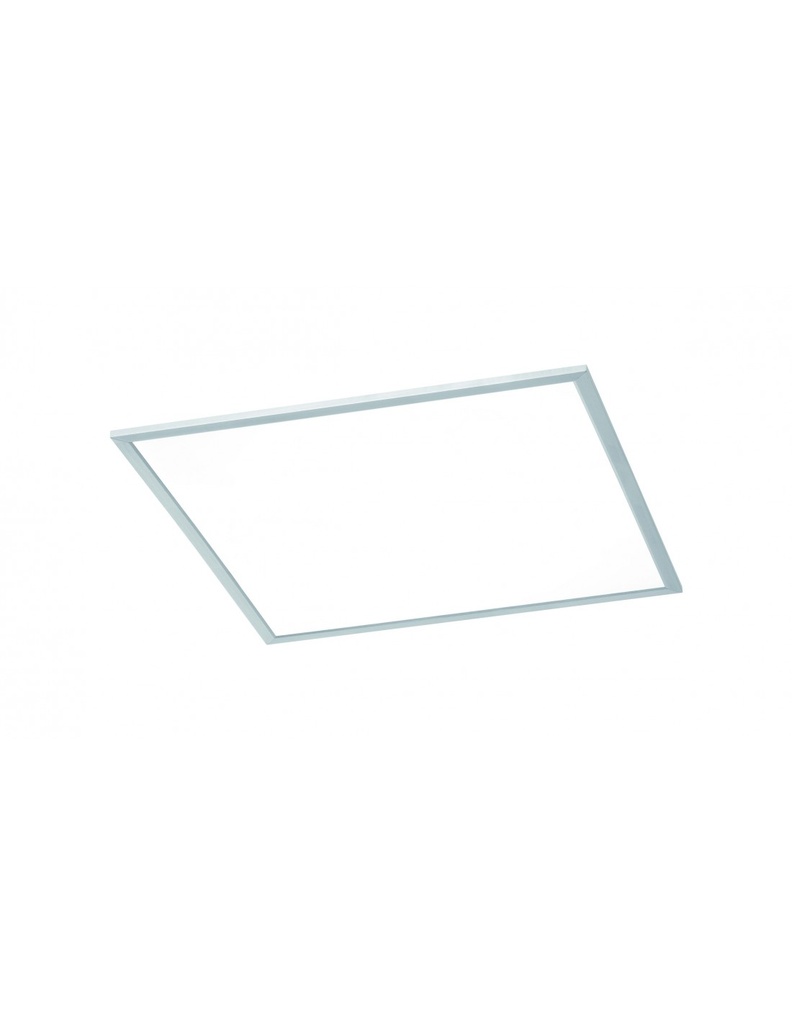 Plafoniera Quadrata Led Dimmerabile Rgbw Nichel 59x59 cm