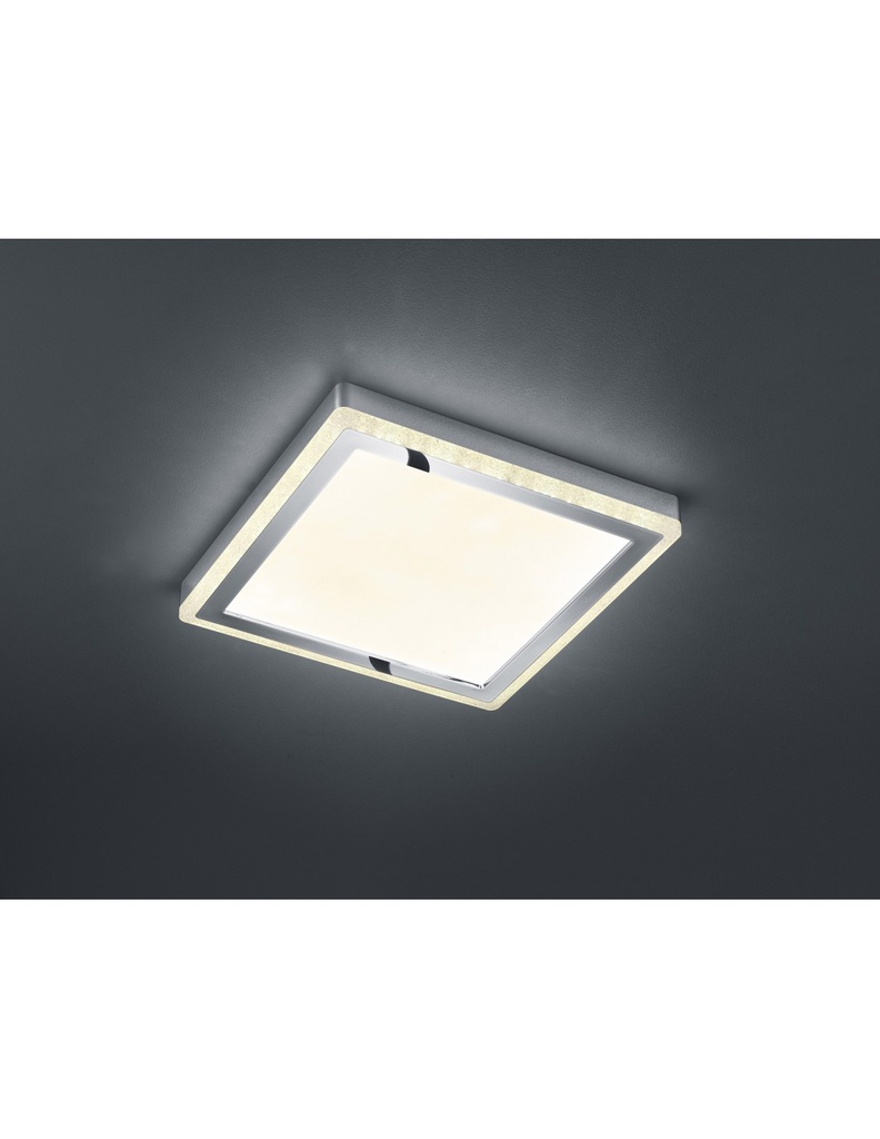 Plafoniera Quadrata Doppio Led Rgbw Dimmerabile Bianco 40x40 cm