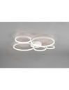 Plafoniera Rondo 5 Cerchi Led Dimmerabile Bianco L59 cm