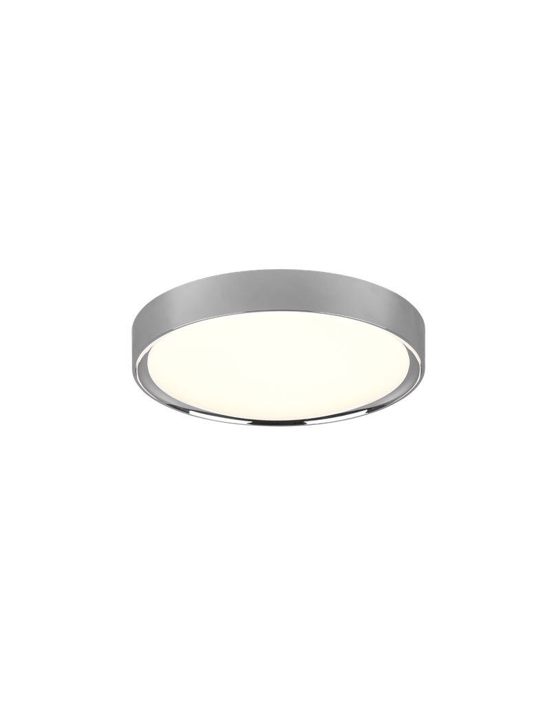 Plafoniera Rotonda Led Dimmerabile Cromo IP44 Ø33 cm