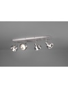 Plafoniera Soffitto 4 Spot Orientabili Nichel Opaco