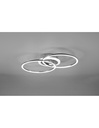 Plafoniera Soffitto Cerchi Cromo Led 4000k Dimmer
