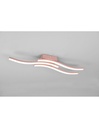 Plafoniera Moderna Oro Rosa 3 Bacchette Led 4000k