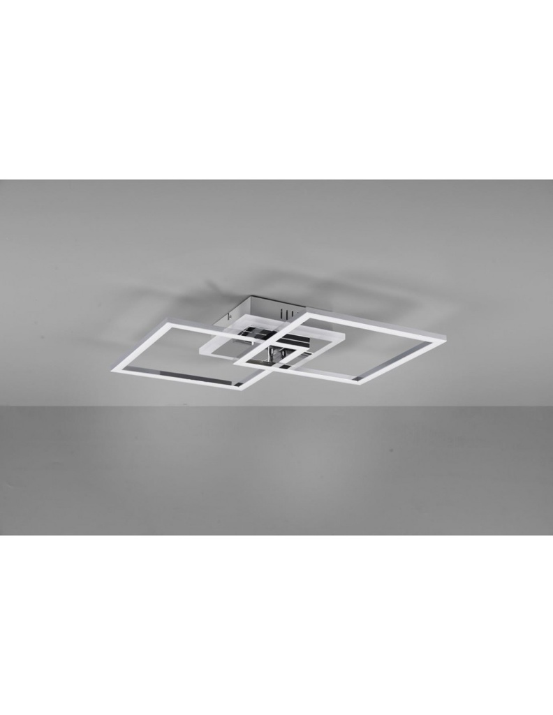Plafoniera Cromo Quadrati Led 25w 4000k Dimmer