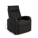 Poltrona Lift Alza-Persona in Ecopelle Nera - Dimensioni: 73x93/163,5x106 cm