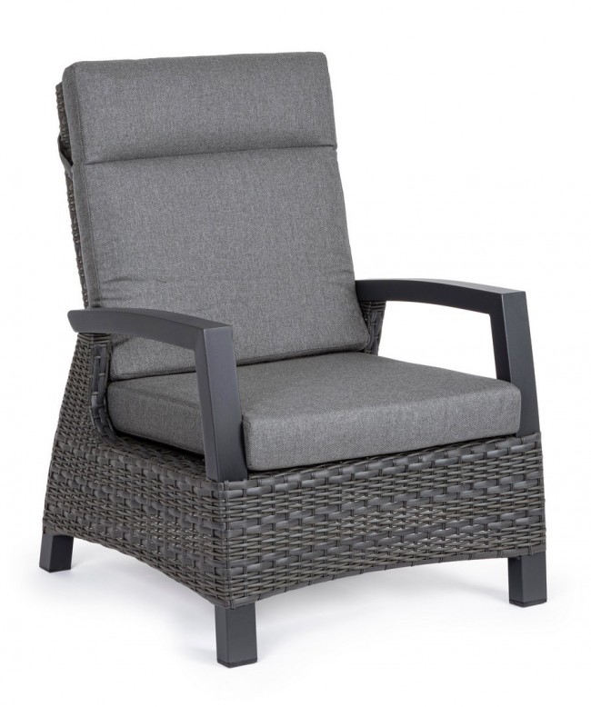 Poltrona Reclinabile C-C Britton Antracite Jx55 - Comfort ed Eleganza per il Relax - Dimensioni: 73x83x103 cm