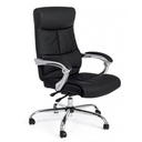 Poltrona da ufficio reclinabile Lisbona nero in similpelle - Dimensioni: 76x65x116,5/124,5 cm