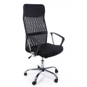 Poltrona da ufficio in ecopelle Dakar con braccioli nero - Misure: 48x49x114/124 cm