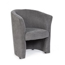 Poltrona in legno e tessuto Antracite 64,5x63x h76 cm