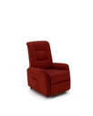 Poltrona relax a 1 motore in similpelle bordeaux, 90x75x107cm con struttura in legno massello e meccanismo in metallo