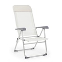 Poltrona sdraio da giardino in alluminio e tessuto Bianco CROSS 58x62,5x h110 cm