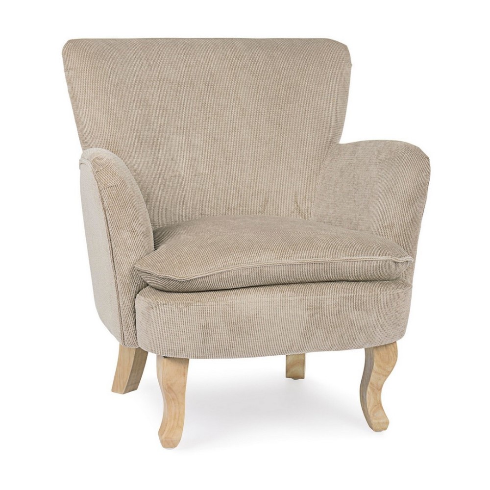 Poltrona stile vintage in poliestere effetto velluto a coste 71,5x72,5x79 cm