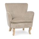 Poltrona stile vintage in poliestere effetto velluto a coste 71,5x72,5x79 cm