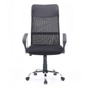 Poltrona ufficio Reverso2 con rivestimento in ecopelle e schienale in rete nero  64x66x100 cm