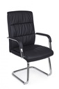 Poltrona ufficio con braccioli in ecopelle nero Sydney - 58x60,5x101,5 cm