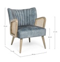 Poltrona Vintage Legno Virna Costal - 64x71x79 cm