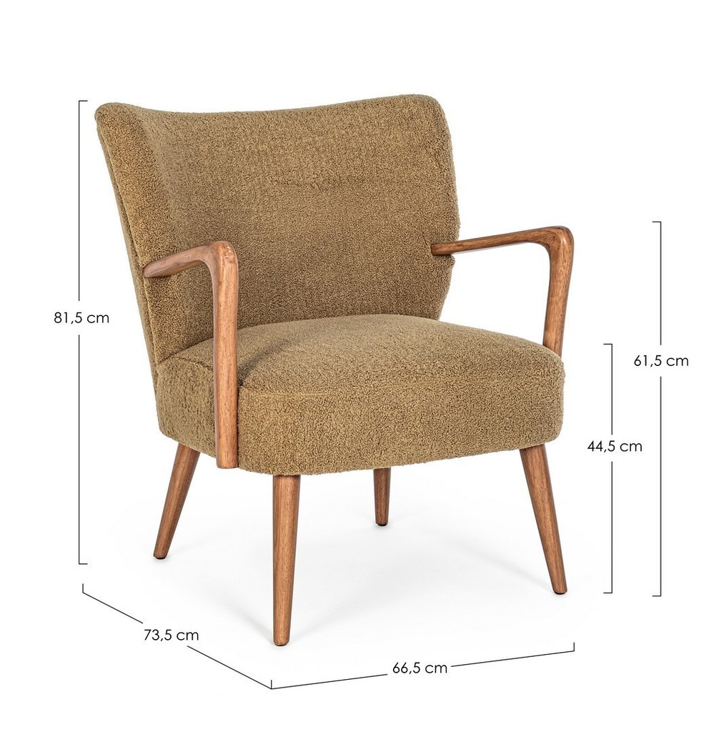 Poltrona vintage marrone/beige Moritz Palm