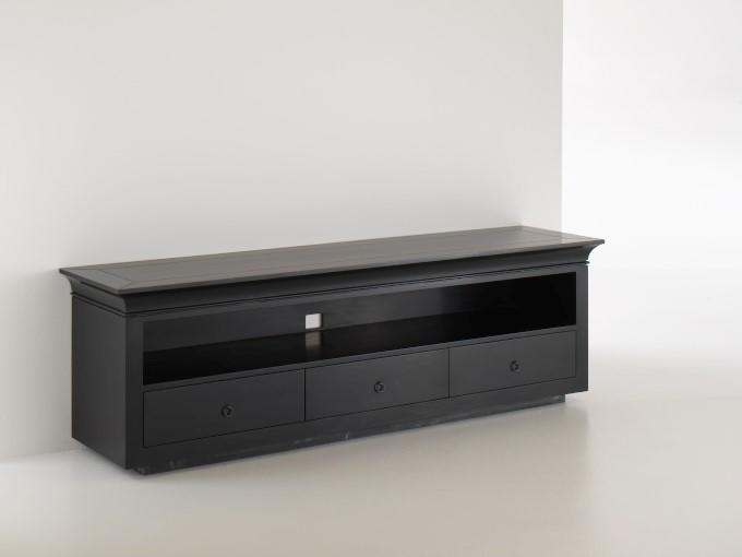 Porta Tv classico in legno nobilitato, 62x160x50, bianco