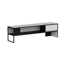 Porta tv bianco e nero Concord 150x35xh.42 cm.