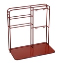 Portabottiglie da muro rosso in metallo - 2 posti - 59x33x62,5 cm