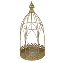 Portacandele in metallo oro ø13x30 cm