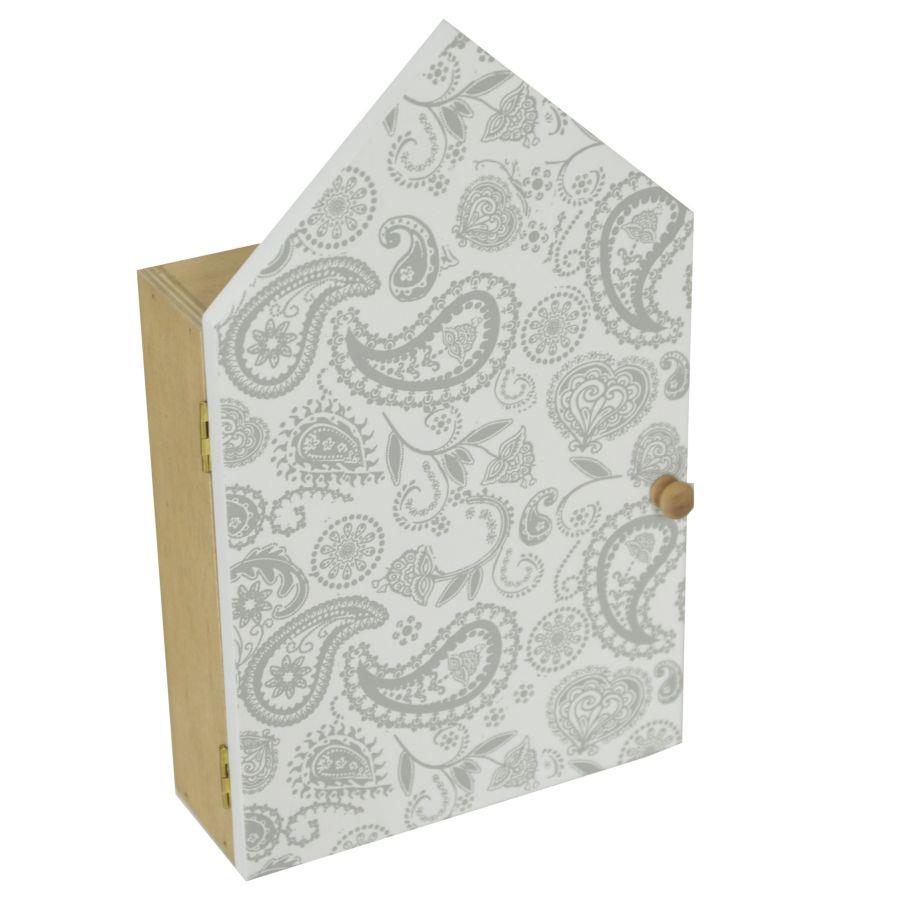 Portachiavi cancelletto legno stilla grigio cm17x28,5x6