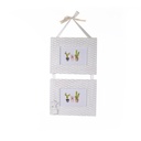 Cornice foto da parete cactus legno bianco doppia 24x50x1 cm