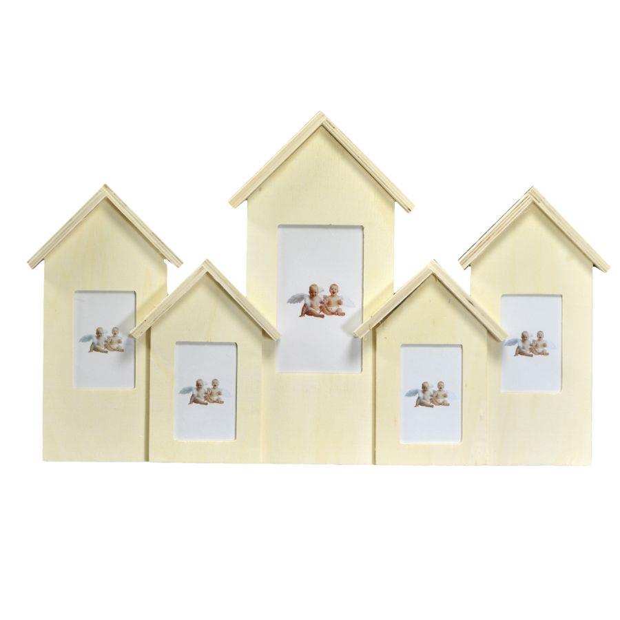 Cornice foto a parete casette multiple 4p cm46,5x28,5x4