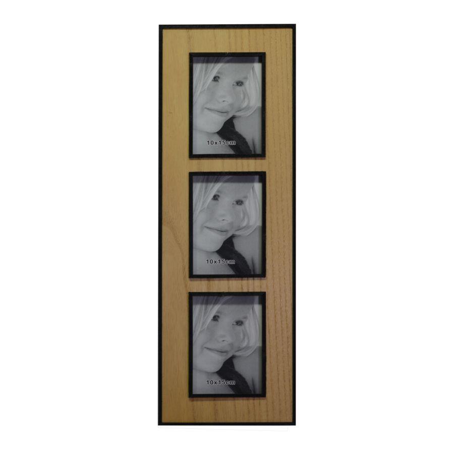 Portafoto Multiplo Rettangolare Budapest in Legno cm18,5x58x1,5