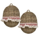 Portalettere Cordi 1-2 Devon Rosso Ovale 22x9x27 cm