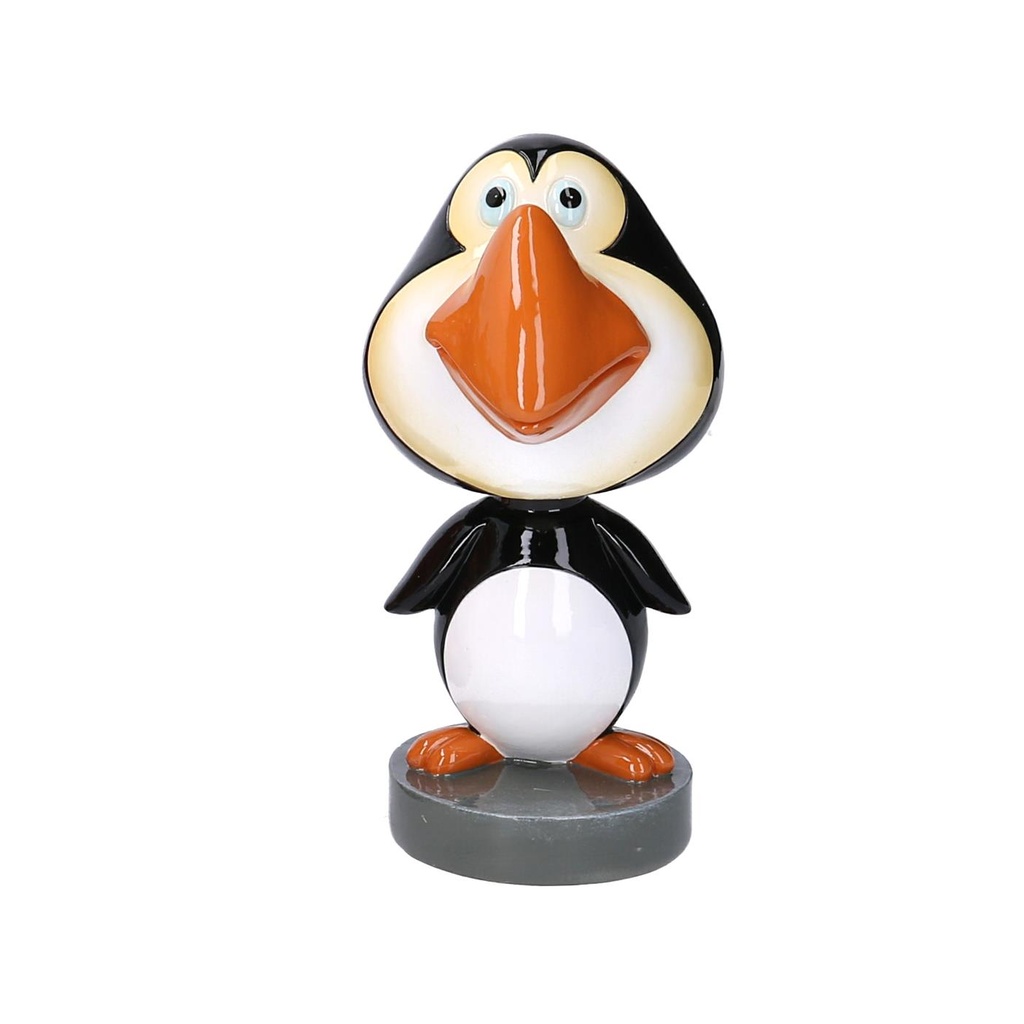 Portaocchiali pinguino in resina, 6,7x6,7x14 cm