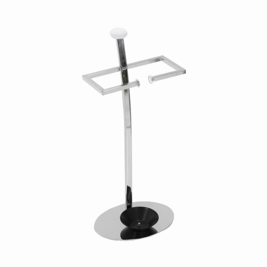 Portaombrelli acciaio cromato 2 braccia 28x20x65 cm