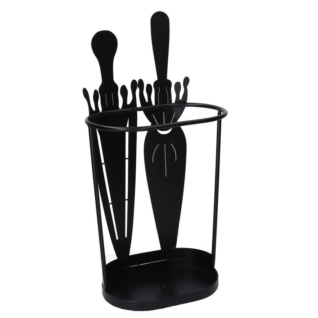 Portaombrelli ovale in metallo - 27x17,5x53,5 cm