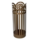 Portaombrelli in metallo archi oro tondo 19x49 cm