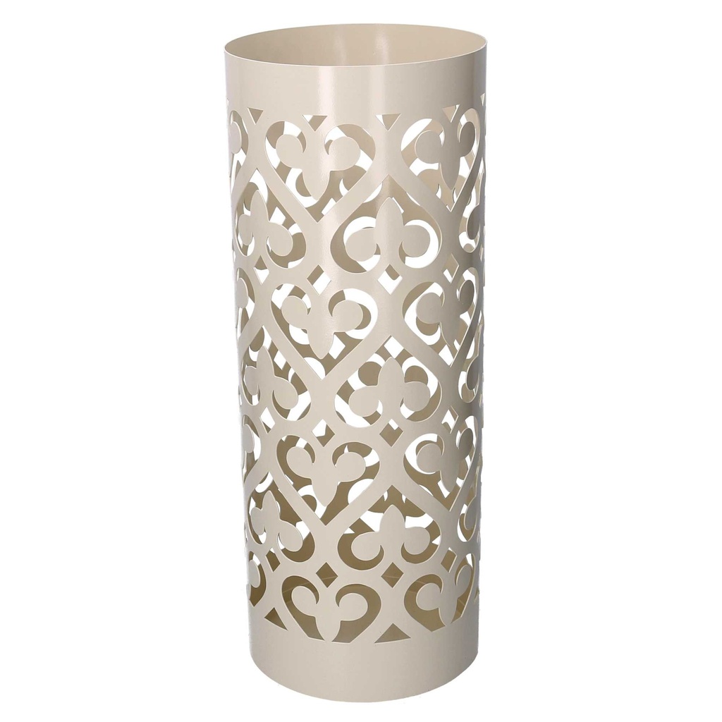 Portaombrelli a forma di cuori in metallo crema, dimensioni ø19x49 cm