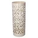 Portaombrelli a forma di cuori in metallo crema, dimensioni ø19x49 cm