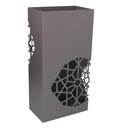 Portaombrelli metallo grigio rettangolare 25x15 cm, altezza 50 cm