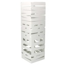 Portaombrelli Metallo Righe Bianco Quadro 15,5x15,5 cm