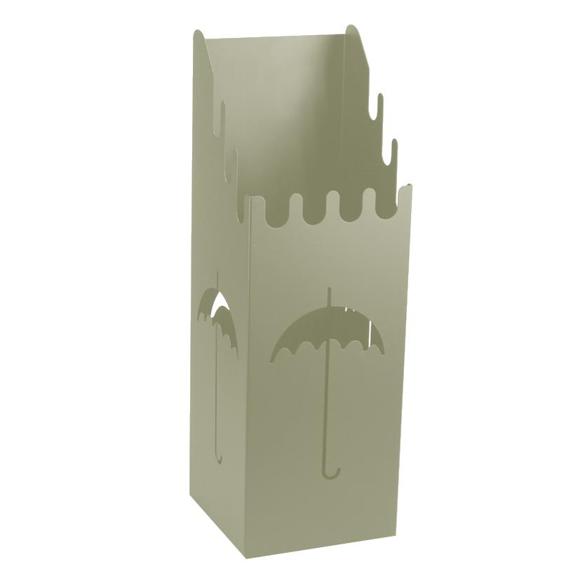 Portaombrelli metallo tortora quadro 15,5x15,5 cm