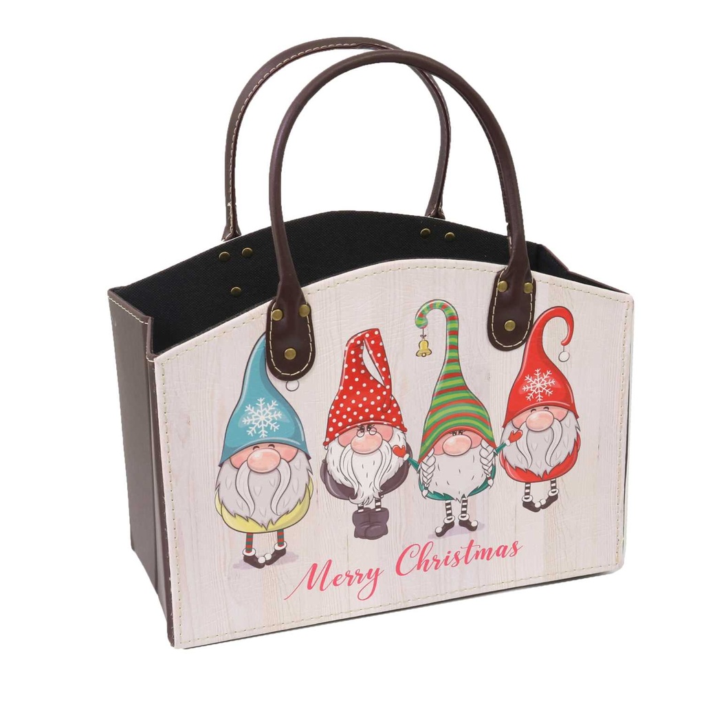 Portariviste ecopelle rettangolare gnomi cm33,5x15,5h25,5