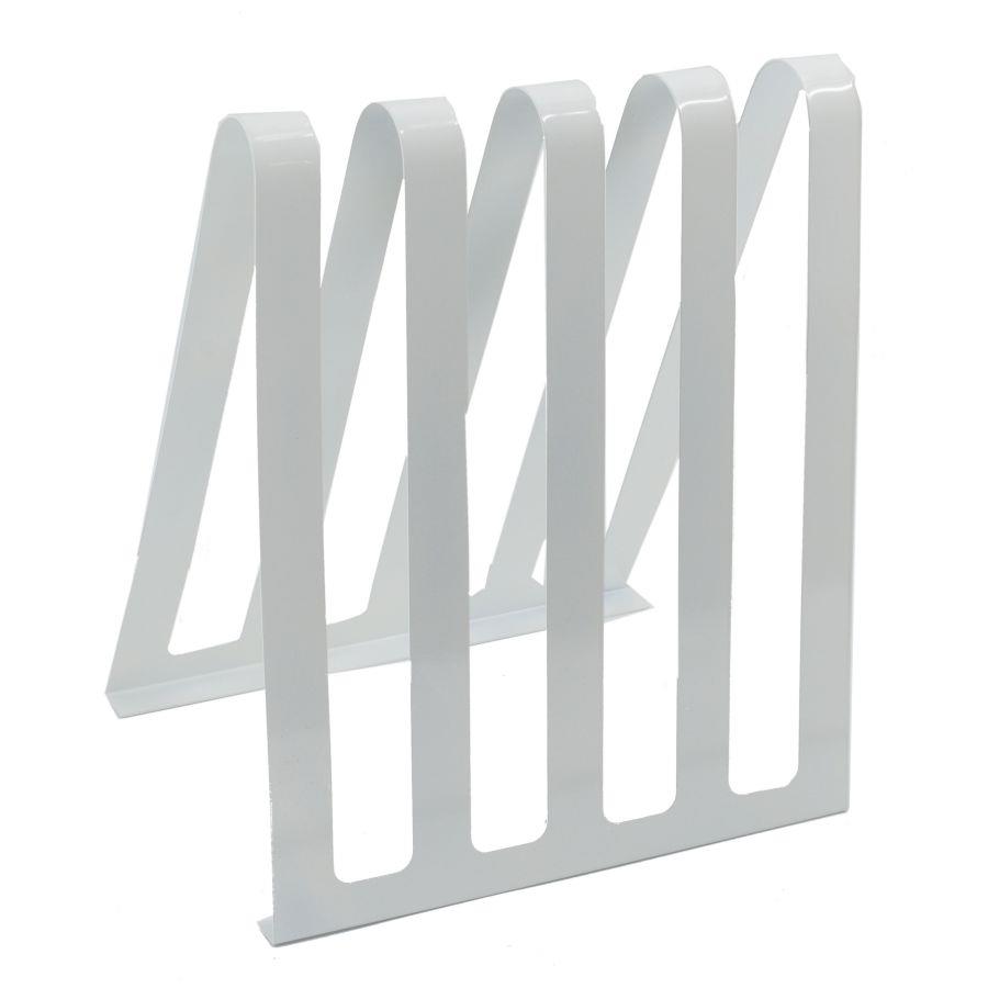 Portariviste metallo bianco 4 posti 31x22x36 cm