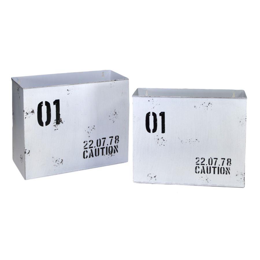 Portariviste metallo bianco bristol 34,5x15,5x28 cm