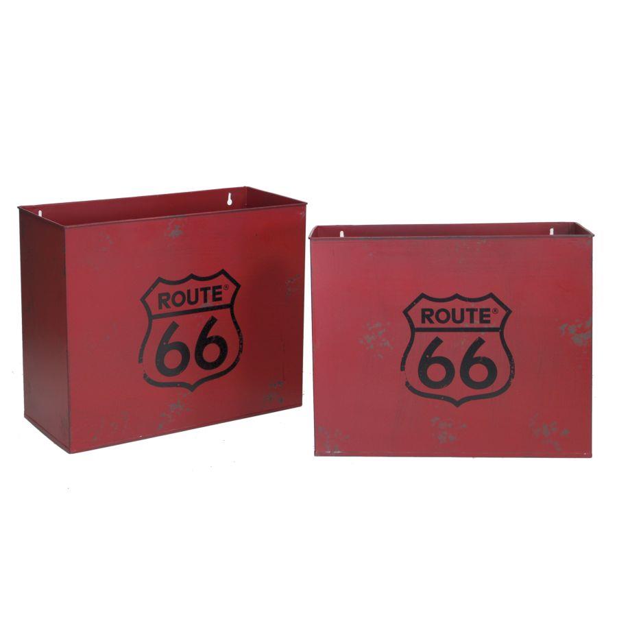 Portariviste metallo rosso Bristol 1-2 cm34,5x15,5h28